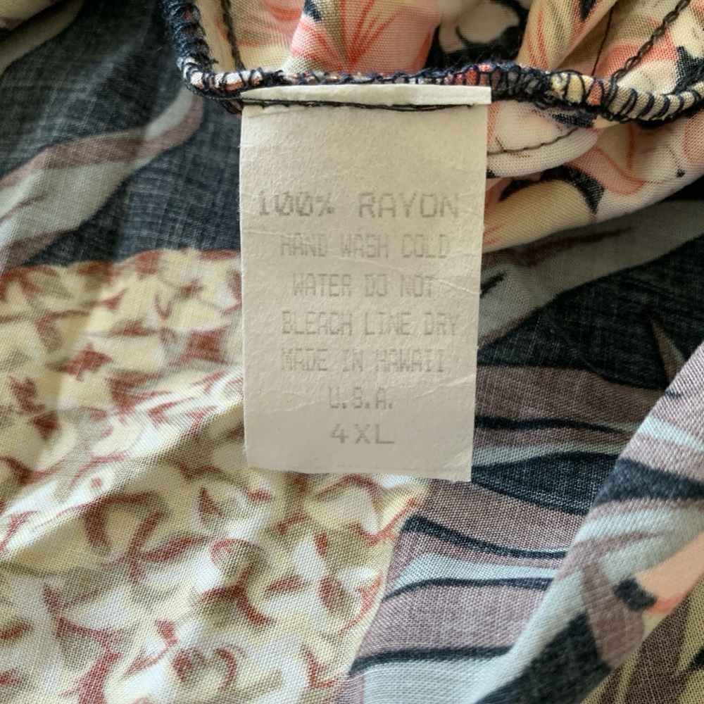 Hilo Hattie Hawaii Sleeveless Sun Dress Hawaiian Black Floral Rayon Women 4XL - Picture 6 of 11